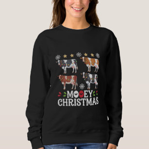 Frohe Weihnachten Kuhliebhaber Urlaub Bauernhof La Sweatshirt