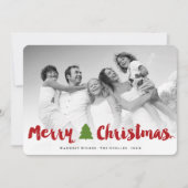 Frohe Weihnachten kühne Brush Script Modernes Foto (Vorderseite)