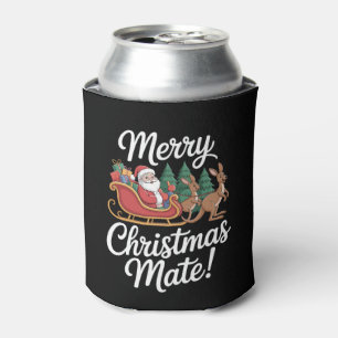 Frohe Weihnachten Kumpel Weihnachtsmann Schlitten Dosenkühler