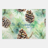 Frohe Weihnachten / Kundenname Geschenkpapier Set (Vorderseite 3)