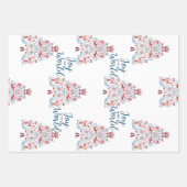 Frohe Weihnachten / Kundenname Geschenkpapier Set (Vorderseite 2)