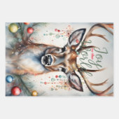 Frohe Weihnachten / Kundenname Geschenkpapier Set (Vorderseite)