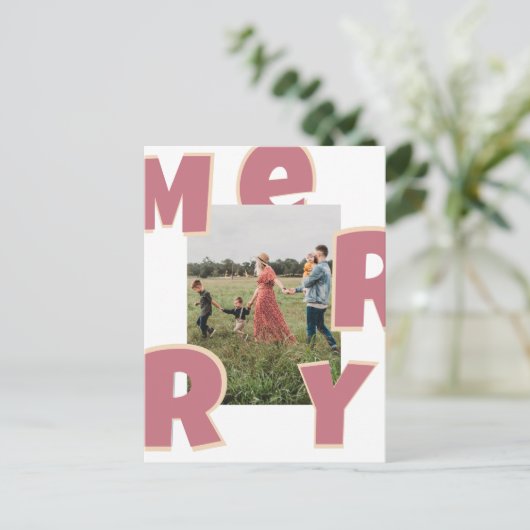 Frohe Weihnachten kundenspezifische Foto Feiertage (Stehend Vorderseite)