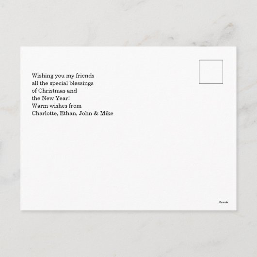 Frohe Weihnachten kundenspezifische Foto Feiertage (Rückseite)