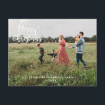 Frohe Weihnachten kundenspezifische Foto Feiertage<br><div class="desc">Frohe Weihnachten,  kundenspezifisches 2 Fotos,  Urlaub Postkarte.</div>