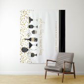 Frohe Weihnachten Künstlerische Virtual Party Hint Wandteppich (Beispiel)