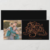 Frohe Weihnachten Kupferblick Skript-Fotoentwurf (Vorne/Hinten)