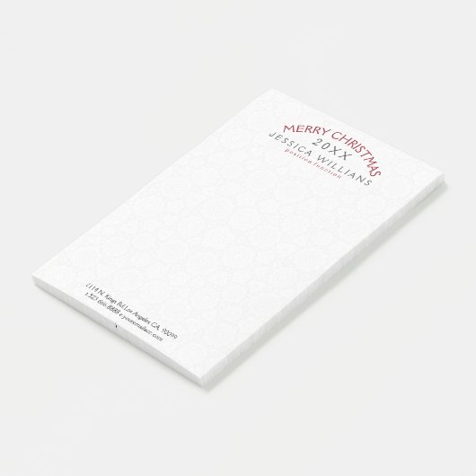 Frohe Weihnachten kurvenreicher Text Design Post-it Klebezettel (angewinkelt)