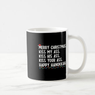 Frohe Weihnachten küss mir sein Glück Hanukkah Kaffeetasse