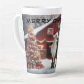 Frohe Weihnachten Küssen Pferde Milchtasse (Linke Ecke)
