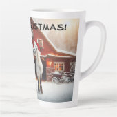 Frohe Weihnachten Küssen Pferde Milchtasse (Rechts)