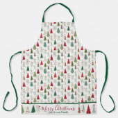 Frohe Weihnachten l Moderner Minimalistischer Weih Schürze (Vorderseite)