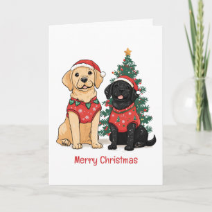 Frohe Weihnachten Labrador Retriever Hunde