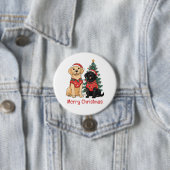 Frohe Weihnachten Labrador Retriever Hunde Button (Beispiel)