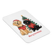 Frohe Weihnachten Labrador Retriever Hunde Magnet (Rechte Seite)