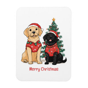 Frohe Weihnachten Labrador Retriever Hunde Magnet