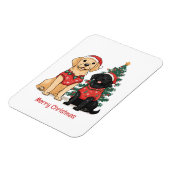 Frohe Weihnachten Labrador Retriever Hunde Magnet (Linke Seite)