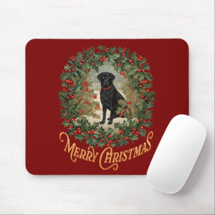Frohe Weihnachten Labrador Retriever Mousepad