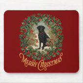 Frohe Weihnachten Labrador Retriever Mousepad (Vorne)