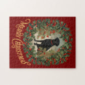Frohe Weihnachten Labrador Retriever Puzzle (Horizontal)
