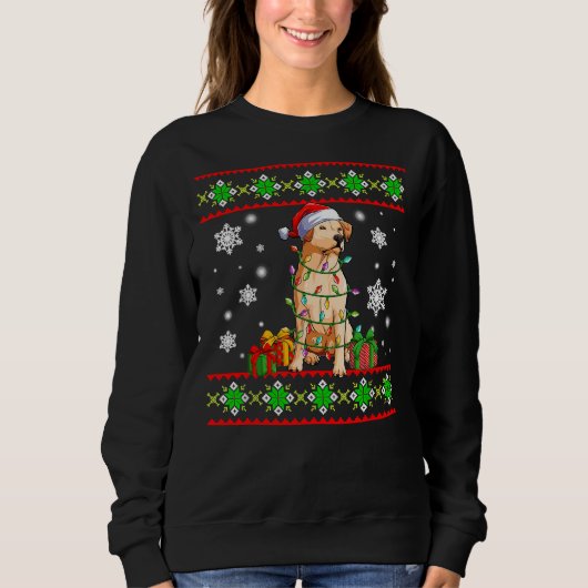 Frohe Weihnachten Labrador Retriever Sweatshirt (Vorderseite)