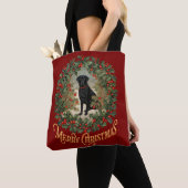 Frohe Weihnachten Labrador Retriever Tasche (Von Nahem)