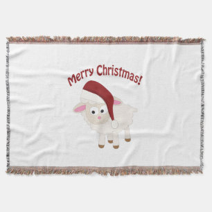 Frohe Weihnachten Lamm Decke