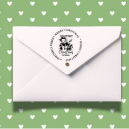 Frohe Weihnachten Land Piggy Thema Permastempel