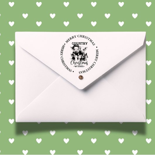 Frohe Weihnachten Land Piggy Thema Permastempel