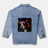 FROHE WEIHNACHTEN LANGARM DENIM JACKE (Rückseite)