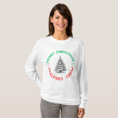 Frohe Weihnachten Langarm T-Shirt (Vorne ganz)