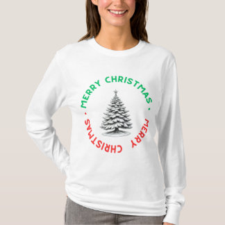 Frohe Weihnachten Langarm T-Shirt