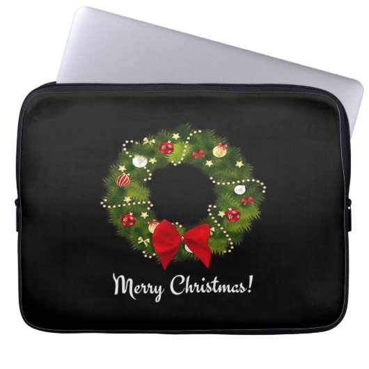 Frohe Weihnachten! Laptopschutzhülle (Vorderseite)