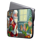 Frohe Weihnachten Laptopschutzhülle (Vorderseite Links)