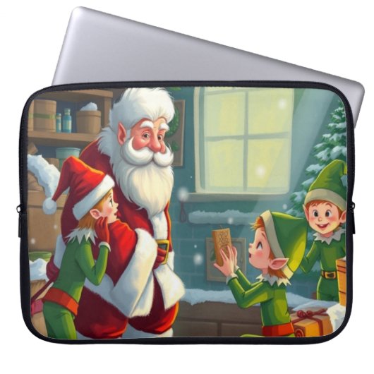 Frohe Weihnachten Laptopschutzhülle (Vorderseite)
