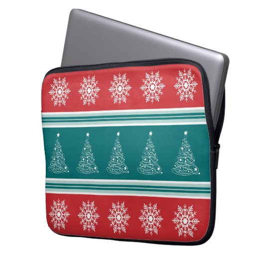 Frohe Weihnachten Laptopschutzhülle (Vorderseite Links)