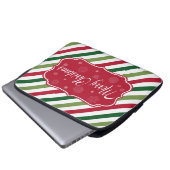 Frohe Weihnachten Laptopschutzhülle (Vorne Knopf)