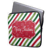 Frohe Weihnachten Laptopschutzhülle (Vorderseite Links)