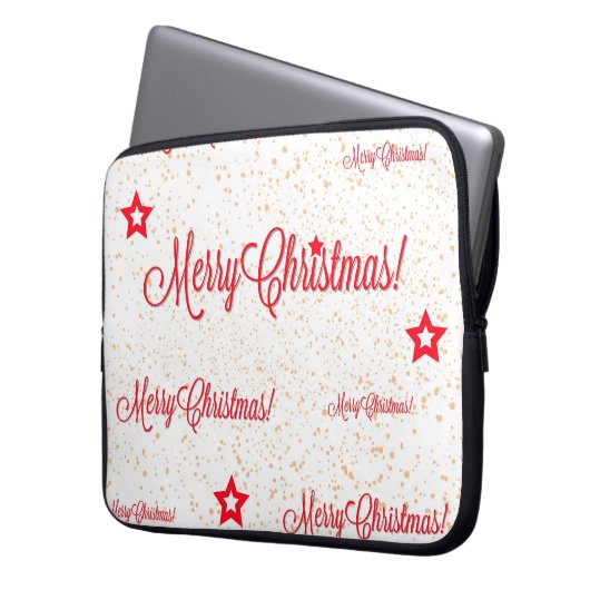 Frohe Weihnachten! Laptopschutzhülle (Vorderseite Links)