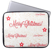 Frohe Weihnachten! Laptopschutzhülle (Vorderseite)