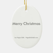 Frohe Weihnachten Las Vegas Santa Ornament (Hinten)