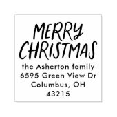 Frohe Weihnachten lässige Feiertage Rückkehr Adres Permastempel (Design)
