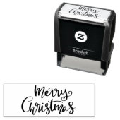 Frohe Weihnachten Lässige handgeschriebene Schrift Permastempel (Beispiel)