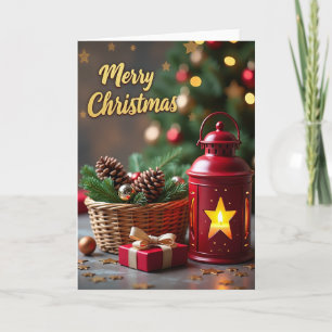 Frohe Weihnachten Laterne Karte