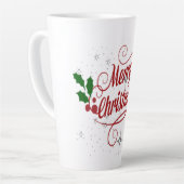 Frohe Weihnachten Latte Tasse (Linke Ecke)