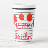 Frohe Weihnachten Latte Tasse (Vorderseite)