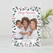 Frohe Weihnachten Laub Foto (Stehend Vorderseite)