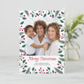 Frohe Weihnachten Laub Foto (Stehend Vorderseite)
