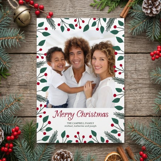 Frohe Weihnachten Laub Foto