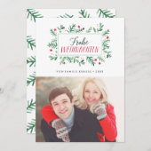 Frohe Weihnachten Laub | Weihnachtskarte (Vorne/Hinten)